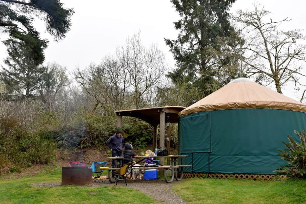 Yurt camping at Ft. Stevens State Park on the Oregon coast // To & Fro Fam
