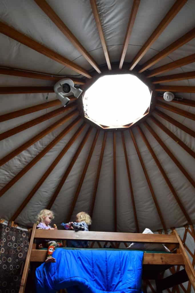 Family friendly yurt camping in Ft. Stevens State Park, Oregon Coast. To & Fro Fam