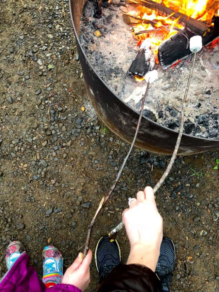 Family camping in Fort Stevens State Park , Oregon—complete with campfire s'mores! To & Fro Fam