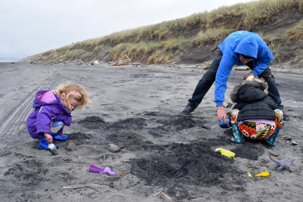 Dig for dinosaurs at the beach: Our ultimate family sand activity! / To & Fro Fam