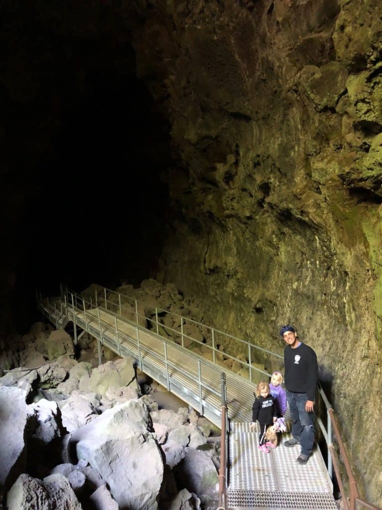 Planning family travel to Central Oregon? Make sure to visit Lava River Cave with kids, near Bend, OR, to hike in an underground lava tube! To & Fro Fam