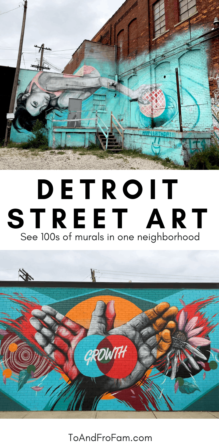 In Michigan, Detroit street art brings a vibrant, gritty city to life. Eastern Market murals, especially, are a must-do in Detroit. Click through to learn about Detroit's highest concentration of street art! To & Fro Fam
