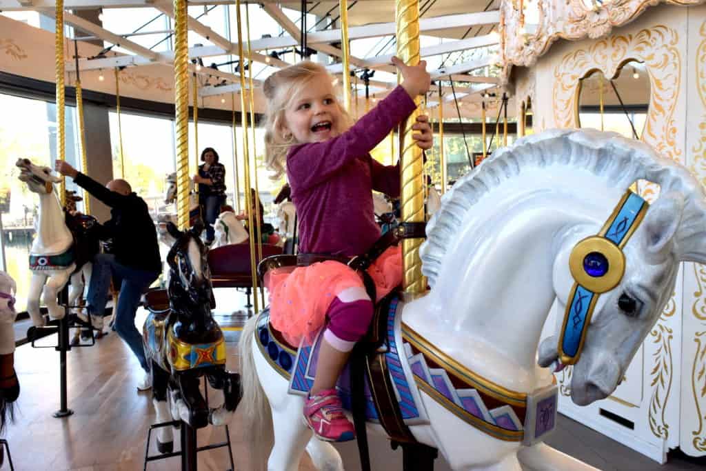 What to do in Spokane with kids: A half-day itinerary in Riverfront Park, including a carousel. Washington family travel // To & Fro Fam