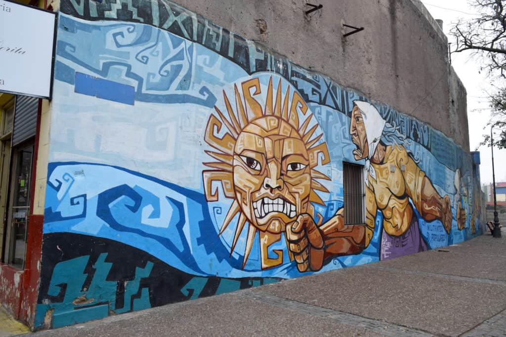 Street art in La Boca, Buenos Aires - Abuelas de la Plaza de Mayo. To & Fro Fam