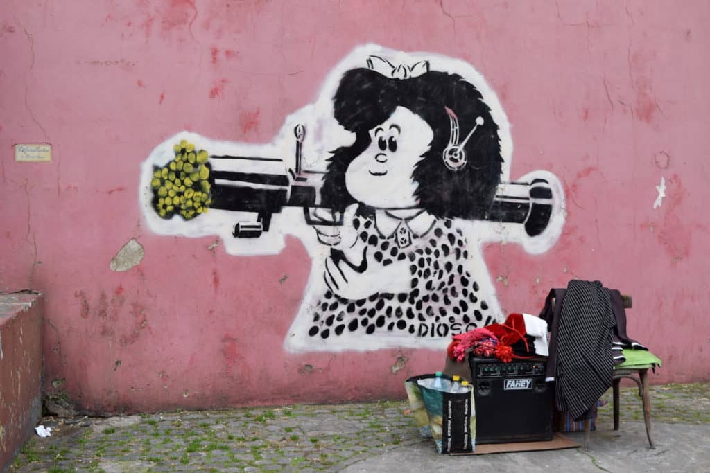 Street art in La Boca, Buenos Aires. Murals of Argentina. To & Fro Fam