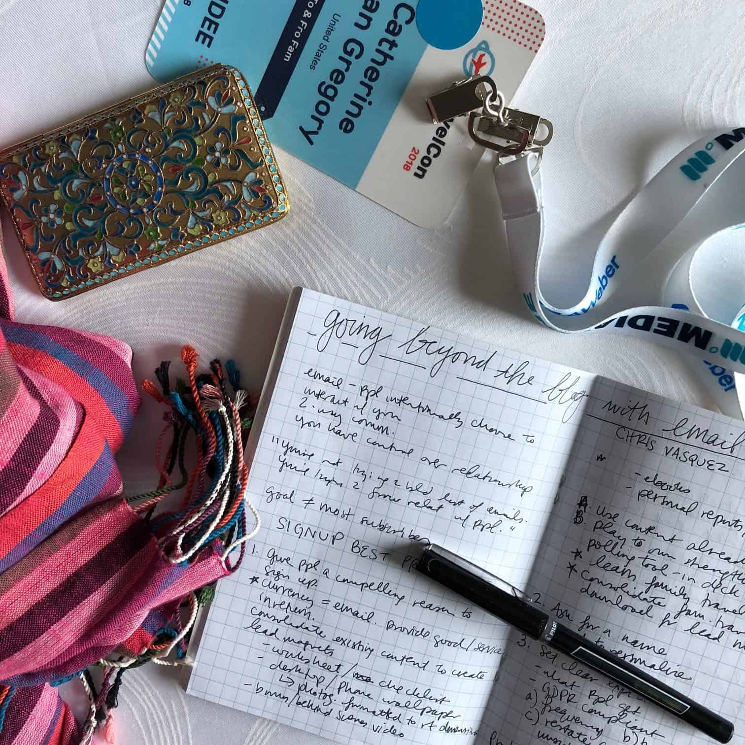 Going to a blogger conference? Here's how to organize your blogging conference notebook—to turn everything you learn into action and results! To & Fro Fam