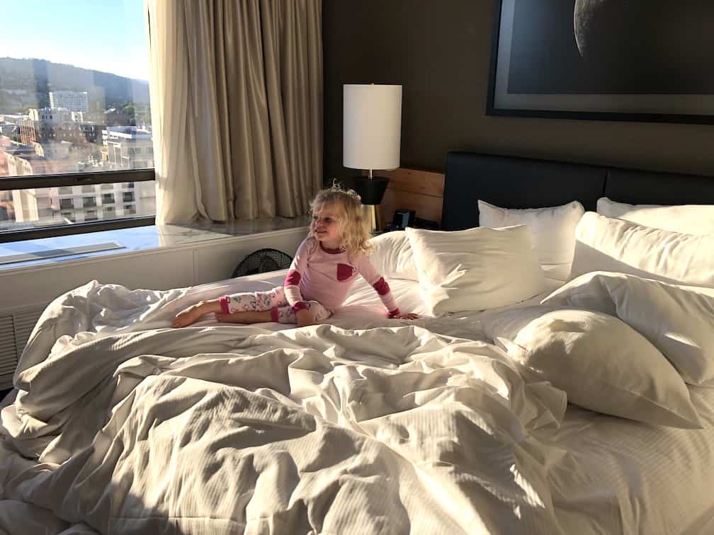 Wake up happier with these family travel tips to sleep in a hotel with kids! To & Fro Fam