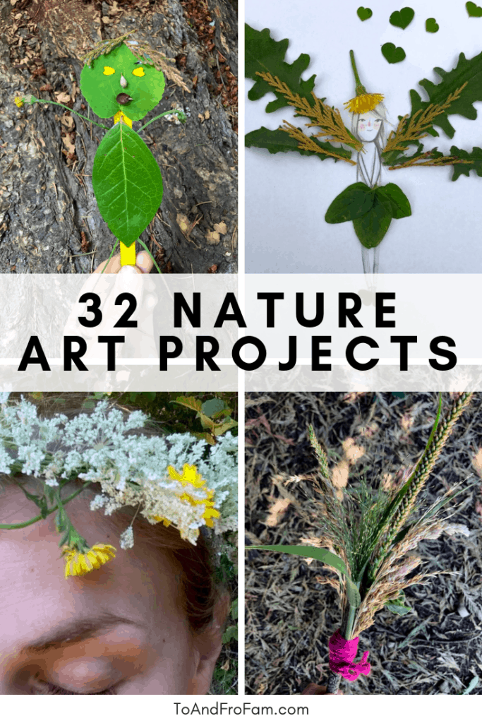 These nature art projects will inspire your kids to be creative outdoors, whether you're family camping or just in your back yard. To & Fro Fam