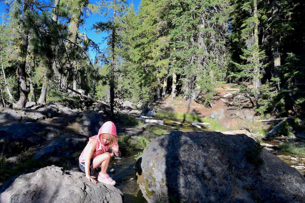 1-mile hike to a waterfall in Central Oregon, perfect for kids visiting Bend. To & Fro Fam