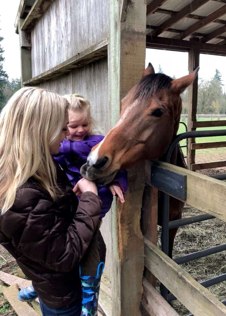 This farm tour near Portland, OR is a family friendly way for kids to meet horses and other animals. To & Fro Fam