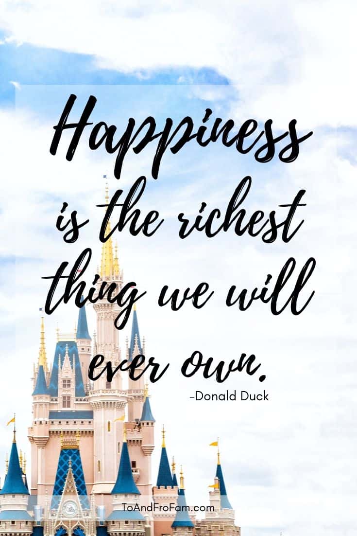 Donald Duck happiness Disney quote