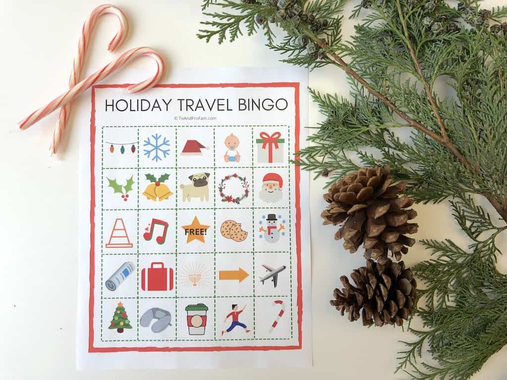 Holiday Travel Bingo: A great kids' activity for the plane and car! To & Fro Fam