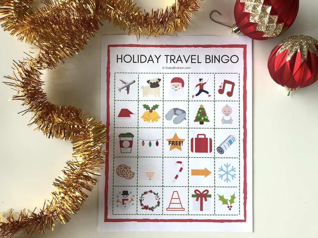 Going on a family vacation this winter? My free Holiday Bingo game is fun for kids on road trips or on the plane! To & Fro Fam