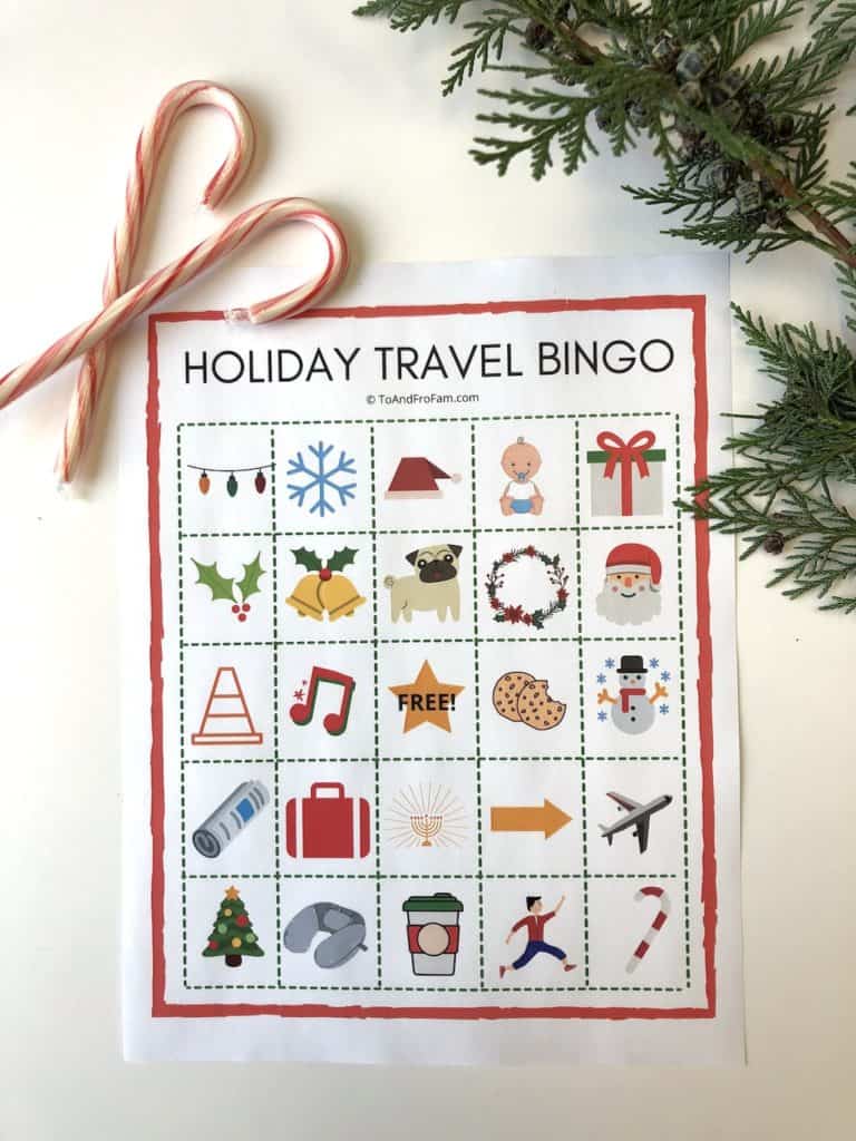 My best travel tip for kids on a plane or road trip: Make it fun! This free download of a holiday travel bingo game keeps kids happy while getting from A to B. To & Fro Fam