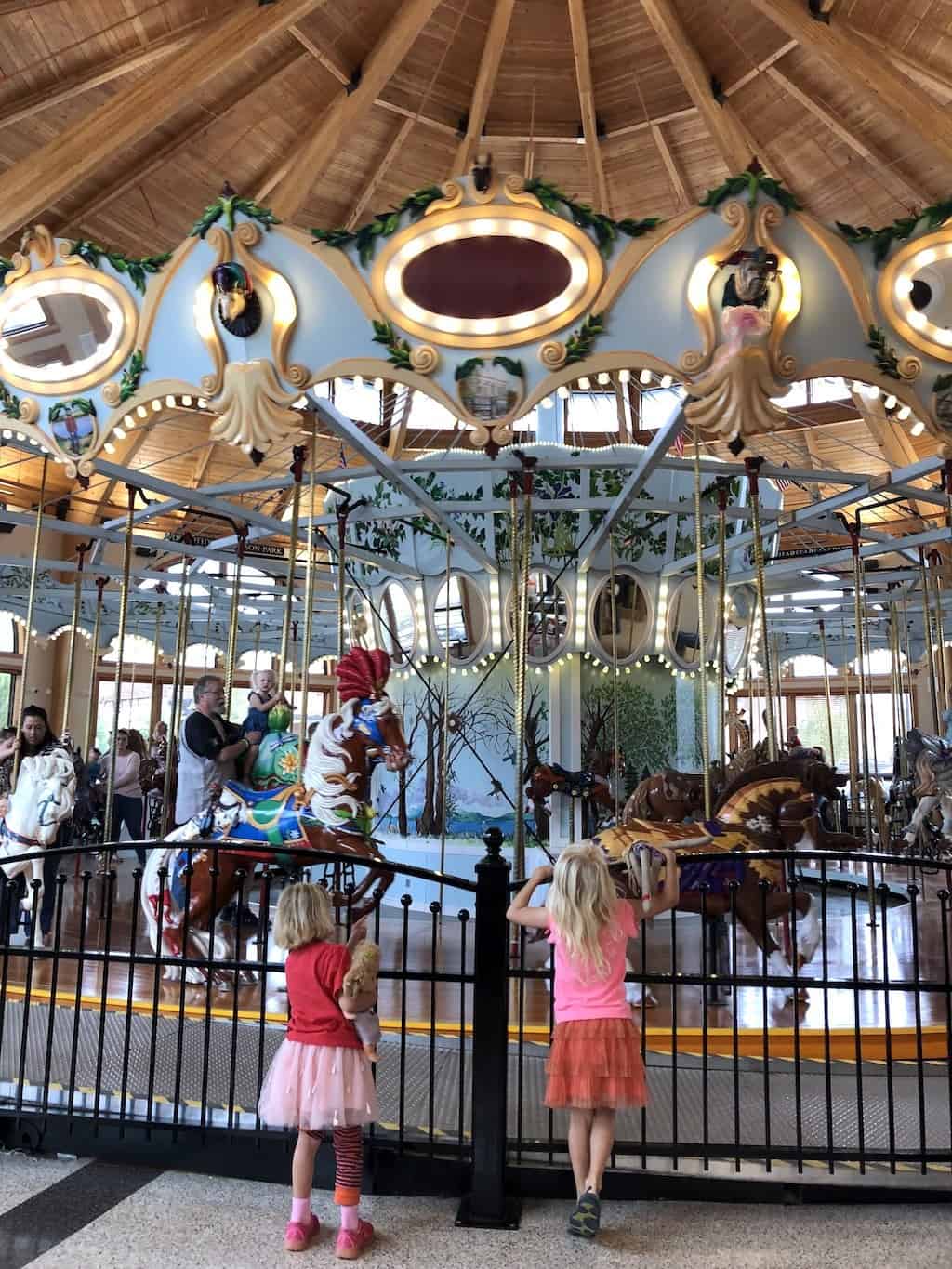 The historic carousel in Albany, Oregon is just one of the fun things to do in this small town's historic downtown. To & Fro Fam