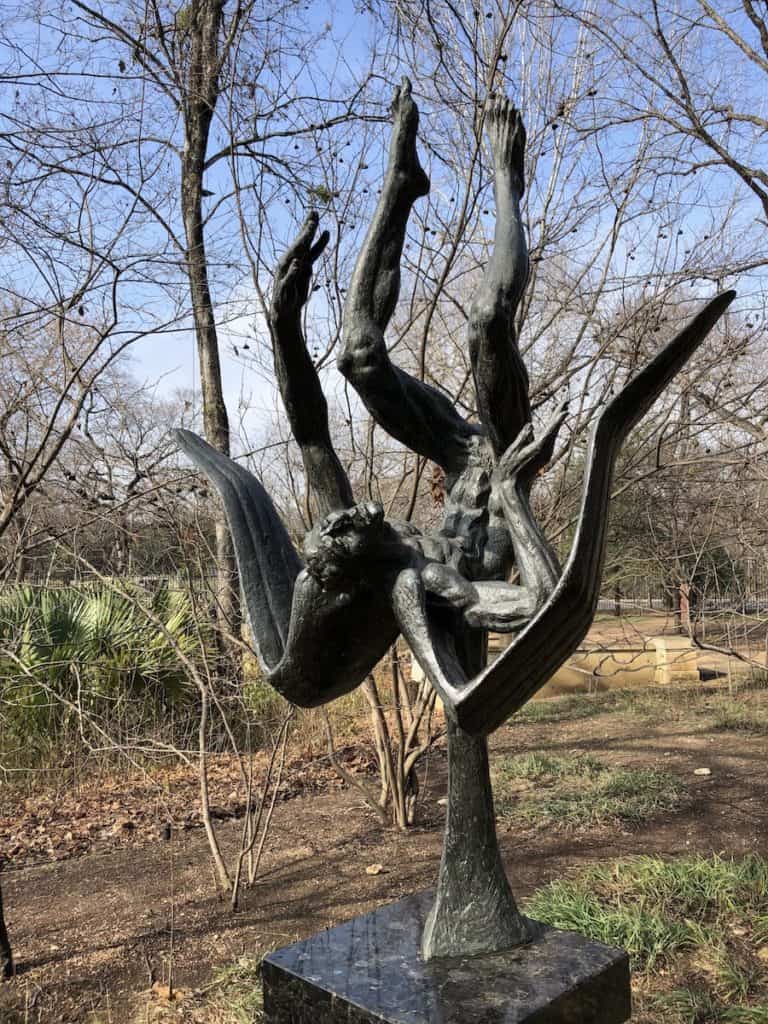 At the Umlauf Sculpture Garden & Museum in Austin, Texas, you'll see stunning works of art—including a sculpture of Icarus falling—in this outdoors gallery. To & Fro Fam