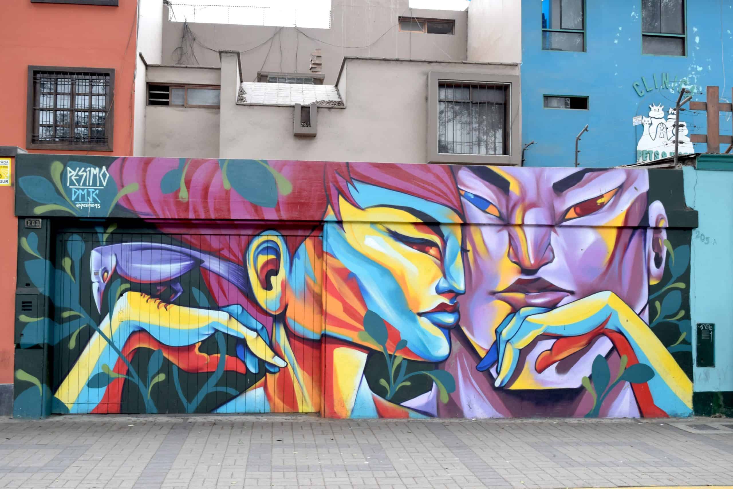Murals in Barranco, Lima: Lots of street art pictures! To & Fro Fam