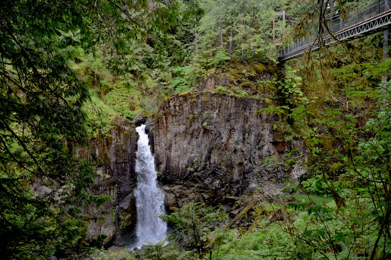 One of the prettiest waterfalls in Oregon: Drift Creek Falls, where you hike across a suspension bridge to catch a glimpse. This easy hike is also popular. If you're looking for things to do on the Oregon Coast, add this Drift Creek Falls hike to your list. To & Fro Fam