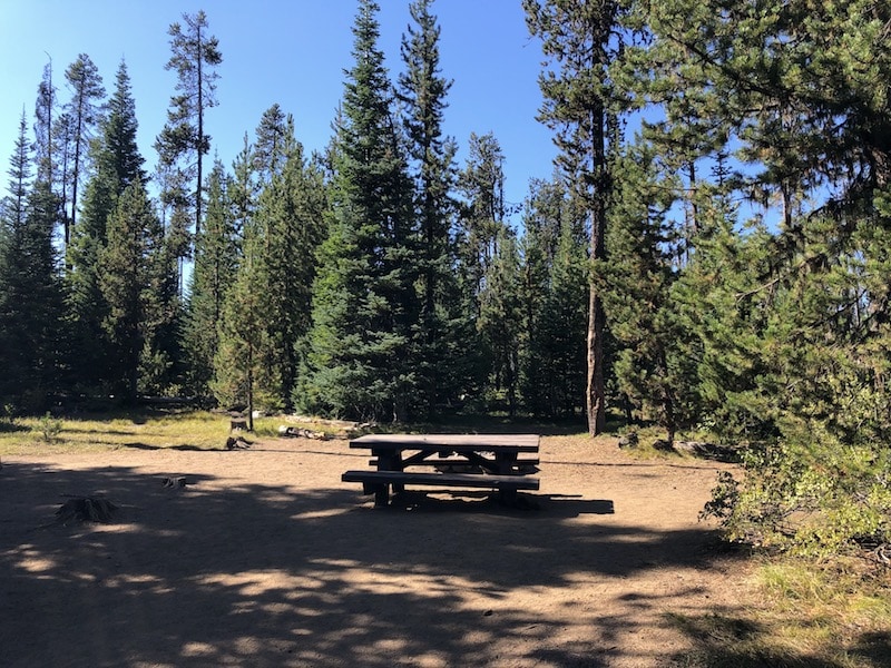 Camping near Bend, OR: Hosmer Lake Campground is a small campground with lake access. There's no potable water so BYO. The lake is amazing for fishing, kayaking, canoeing, and stand up paddle boarding so bring your boat! To & Fro Fam
