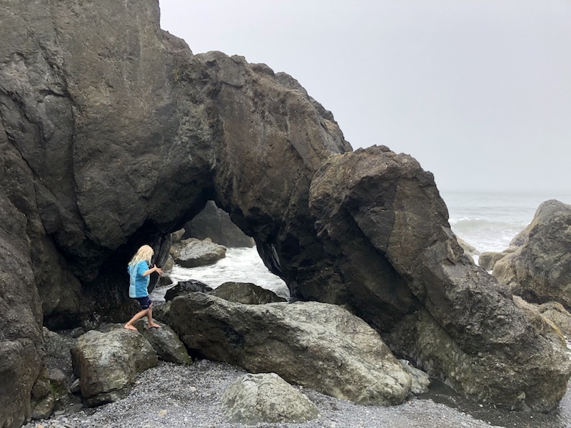 Explore Ruby Beach in Olympic National Park—its rock formations simply beg to be climbed! This destination's easy access and short hike mean it's a great stop for an Olympic Peninsula road trip. It's kid friendly and dog friendly too! To & Fro Fam
