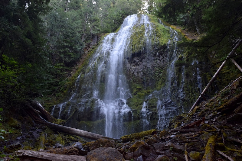 Looking for Oregon Road Trip spots? Proxy Falls is an easy hike with a gorgeous payoff near the McKenzie River Highway (Highway 126). Stop here en route from Eugene to Sisters or Bend, OR to stretch your legs—and admire one of the most beautiful places in Oregon and its most photogenic waterfall. To & Fro Fam