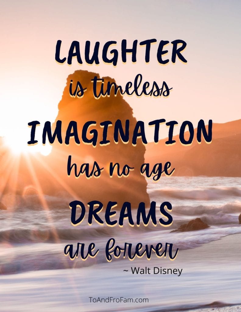 Walt Disney inspiring quotes: Disney quotes about imagination, dreams and friendship. Free downloads! To & Fro Fam