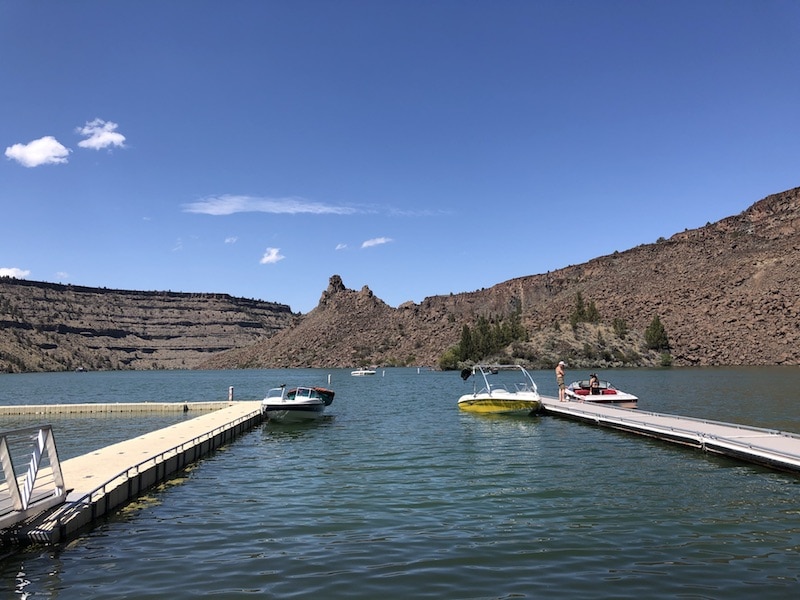 Boating on Lake Billy Chinook: The lake in Cove Palisades State Park is a destination fishing spot. Bring your own boat or check out the boat rentals at the marinas. Use the day use docks, stay at a rustic cabin or stay at the terrific campgrounds! To & Fro Fam