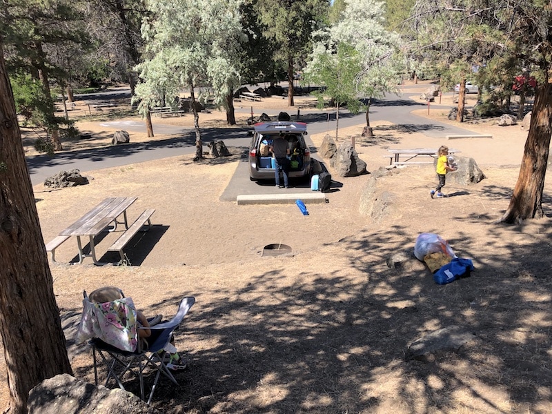 Camping near Bend in Central Oregon: One of our favorite campgrounds is Cove Palisades State Park. This high desert spot is on Lake Billy Chinook, where families can go fishing, hiking, swimming and boating. Read for all the details! To & Fro Fam 