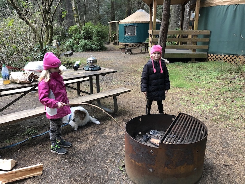Want to go camping on the Oregon Coast? Beverly Beach State Park has a phenomenal campground with yurts, tent sites, and RV hookups—and it's steps from a gorgeous long beach. If you're camping with kids, this Oregon campground is fun: families can hike the nature trail and dig for fossils! To & Fro Fam