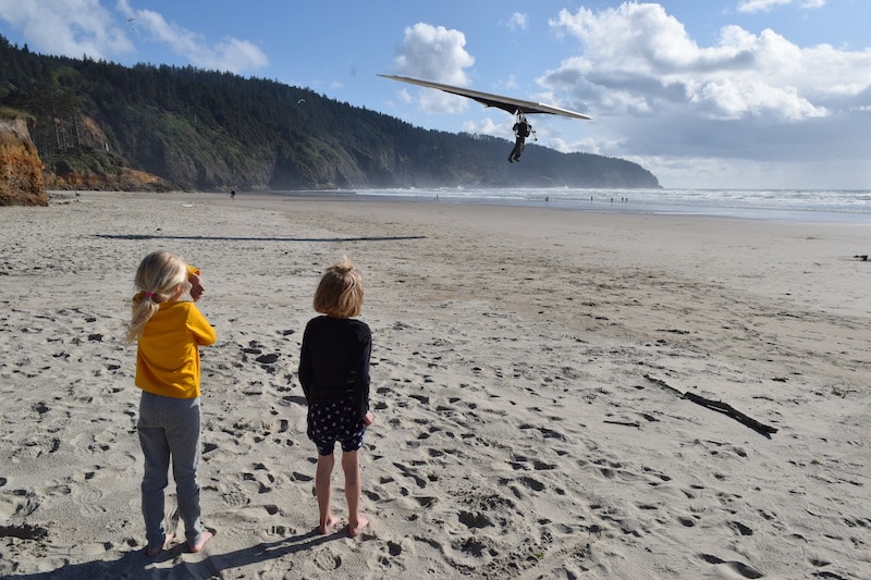 Watch paragliders come in for a landing at Cape Lookout State Park in Oregon. Not into it? The campgrounds are some of the prettiest in the state. To & Fro Fam