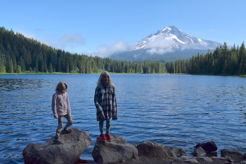Trillium Lake Day Use area: One of our favorite places near Portland in summer. Come here for swimming, paddle boarding, camping, and of course fishing for rainbow trout. To & Fro Fam