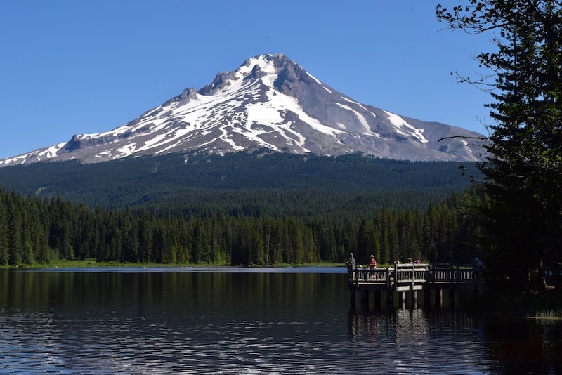 Beautiful Mt. Hood from Trillium Lake. An hour from Portland, this gorgeous gem near Government Camp is one of the best spots on Mt. Hood. Come for paddle boarding, fishing, camping, hiking and more. Click for a local's guide! To & Fro Fam