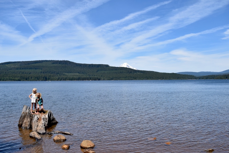 Timothy Lake is one of the best hikes and lakes in the Mt. Hood National Forest. See views of Mt. Hood, fish for salmon and trout, camp, and of course swim! To & Fro Fam