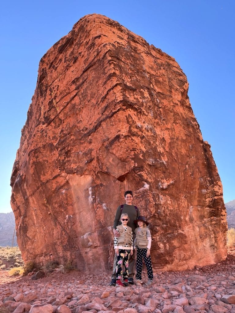 For a family friendly activity in Las Vegas, hike the Kraft Boulders trail! Just a half-hour from the Strip, your kids will love exploring the fallen boulders and climbing the side of Kraft Mountain. Also a great place for beginners and more experienced climbers for bouldering near Las Vegas. To & Fro Fam