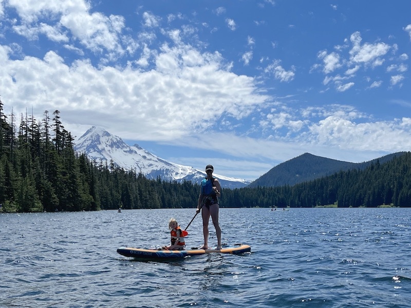 Lost Lake, Mt. Hood: Kayak, canoe, SUP and boat on this picturesque lake! Under 2 hours from Portland, you can stay at Lost Lake Campground, or its yurts or cabins. Don't miss this gorgeous Mt. Hood destination! To & Fro Fam